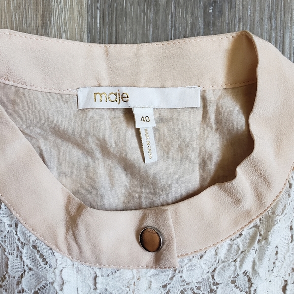 Maje Clarisse Creme Lace Romper - Picture 3 of 15